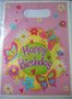 Partybag "Happy Birthday" bloem/vlinder 